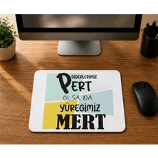 Mor Mürekkep Ciğerlerimiz Pert Olsa Da Yüreğimiz Mert - Baskılı Mouse Pad