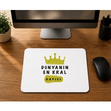 Mor Mürekkep Dünyanın En Kral Dayısı - Baskılı Mouse Pad