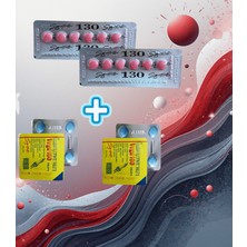B.O.M Kırmızı Kobra 130_MG 6'lı Tablet x 2 Dizi + Veg_a 100_MG 4'lü x 2 Dizi Erkekelere Özel Sertlestırıcı_li2 Set Ultra_güc Ekstra PERFORMANS_GEÇIKTIRICI_LI8_GIZLIPAKETLEME