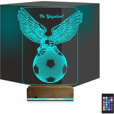 Luvivia Kartal Futbol Topu Kişiye Özel 3D Lamba - Masa Gece Lambası