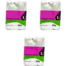 Omeyva Şeffaf Naylon Bakkaliye Torbası Poşeti 3 Kg.lık 25X42 Cm. - 1 Kg. - Ort. 140 Adet - 3 Paket