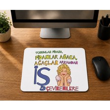 Mor Mürekkep Tohumlar Fidana Fidanlar Ağaca - Baskılı Mouse Pad