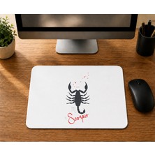 Mor Mürekkep Akrep Burcu Simgesi - Baskılı Mouse Pad