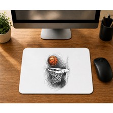 Mor Mürekkep Küçük Basket Pota Tasarım - Baskılı Mouse Pad