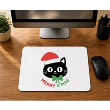 Mor Mürekkep Merry Xmass - Baskılı Mouse Pad