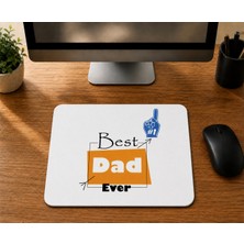 Mor Mürekkep Best Dad #1 - Baskılı Mouse Pad