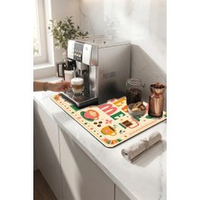 Valerine Life Kahve Espresso Makinesi Matı 35X45CM Çaycı Pad Su Geçirmez Color Pop Brew
