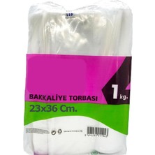 Omeyva Şeffaf Naylon Bakkaliye Torbası Poşeti 3 Kg.lık 25X42 Cm. - 1 Kg. - Ort. 140 Adet - 1 Paket