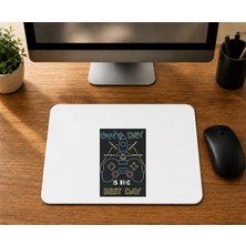 Mor Mürekkep Game Day Best Day - Baskılı Mouse Pad