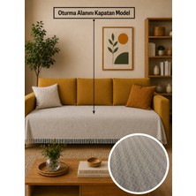 Babada Home Eko | Pamuklu Bohem Koltuk Örtüsü Oturma Yerini Kapatan Çekyat Örtüsü, Berjer Örtüsü, Koltuk Şalı | 115X210
