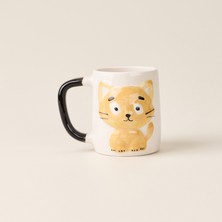 Ceddi Seramik Sevimli Kedi Kupa - Renkli - 280 ml