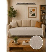 Babada Home Eko | Pamuklu Bohem Koltuk Örtüsü Oturma Yerini Kapatan Çekyat Örtüsü, Berjer Örtüsü, Koltuk Şalı | 115X210