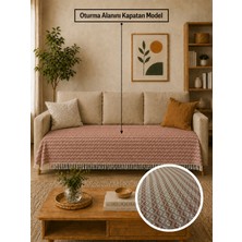 Babada Home Eko | Pamuklu Bohem Koltuk Örtüsü Oturma Yerini Kapatan Çekyat Örtüsü, Berjer Örtüsü, Koltuk Şalı | 115X210