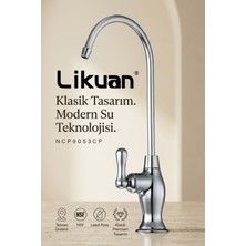 Likuan NCP9053CP Krom Su Arıtma Musluğu Tek Kollu Gooseneck Pirinç Arıtma Bataryası