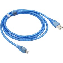 Eseno Select PM-11937 USB 5 Pin Geniş 1.5 Metre Mavi Şeffaf V3 Uç Kablo