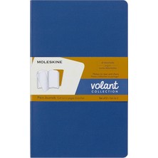 Zemira Moleskine Çizgisiz Volant Not Defteri 2'li Set L Boy + Amber Sari