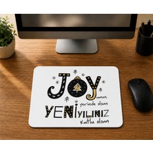 Mor Mürekkep Mutlu Yıllar Asılı Yılbaşı Süsleri - Baskılı Mouse Pad