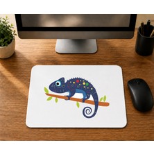 Mor Mürekkep Mavi Bukalemun - Baskılı Mouse Pad