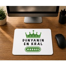 Mor Mürekkep Dünyanın En Kral Babası - Baskılı Mouse Pad