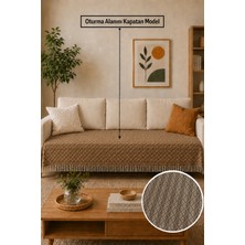 Babada Home Eko | Pamuklu Bohem Koltuk Örtüsü Oturma Yerini Kapatan Çekyat Örtüsü, Berjer Örtüsü, Koltuk Şalı | 115X210