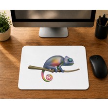 Mor Mürekkep Mavi-Sarı Bukalemun - Baskılı Mouse Pad