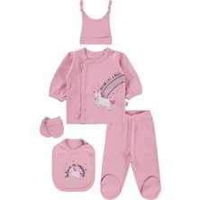 Civil Baby Unicorn Baskılı  Zıbın Takımları - Pembe