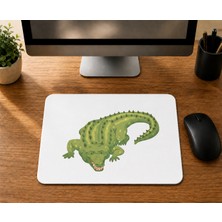Mor Mürekkep Timsah Bakışı Tasarım - Baskılı Mouse Pad
