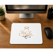 Mor Mürekkep Bride Yazılı Yüzük - Baskılı Mouse Pad