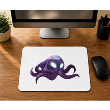 Mor Mürekkep Mor Ahtapot Tasarım - Baskılı Mouse Pad