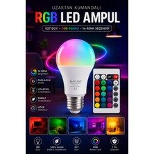 **uzaktan Kumandalı Rgb LED Ampul 9W E27 Duy – 16 Renkli Renk Değiştiren LED Ampul**