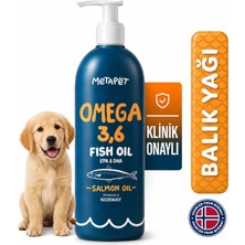 Metapet Köpekler için Somon Balık Yağı, Omega 3 Takviyesi, Tüy Döküm Önleyici Vitamini, Tüy Dökme Engelleme