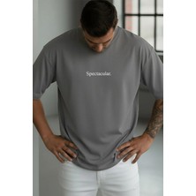 Teenage Millionaire Erkek Füme Spectacular Beyaz Baskılı Oversize Salas T-Shirt