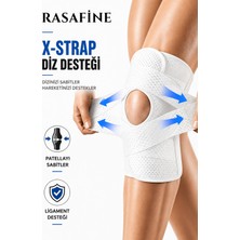 Rasafine Patella ve Menisküs Destekli Dizlik Ayarlanabilir Yan Stabilizatörlü Diz Korsesi