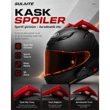 Sulaite Motosiklet Kask Kırmızı Spoiler Aerodinamik Spoiler Universal Kırmızı 2 Adet (Kask Değildir)