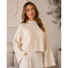 Aure Store Kadın Dik Yaka Basic Triko Kazak