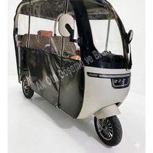 Zlin Motors Elektrikli Motor Branda Fermuarlı Yarı Siyah Yarı Şeffaf Branda