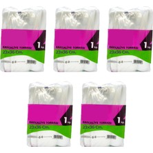 Omeyva Şeffaf Naylon Bakkaliye Torbası Poşeti 3 Kg.lık 25X42 Cm. - 5 Kg. - Ort. 700 Adet - 5 Paket