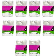 Omeyva Şeffaf Naylon Bakkaliye Torbası Poşeti 3 Kg.lık 25X42 Cm. - 10 Kg. - Ort. 1400 Adet - 10 Paket