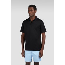 Paul & Shark Erkek Kısa Kollu Polo Yaka Düğme Kapamalı Siyah-Altın Polo Yaka T-Shirt 15311726-11G