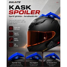 Sulaite Motosiklet Kask Mavi Spoiler Aerodinamik Spoiler Universal Mavi 2 Adet (Kask Değildir)