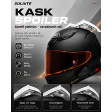 Sulaite Motosiklet Kask Beyaz Spoiler Aerodinamik Spoiler Universal Beyaz 2 Adet (Kask Değildir)