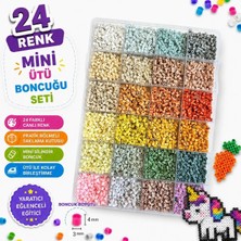 İğne İzi 24 Renk Mini Ütü Boncuğu Seti Silindir Boncuk Hama Boncuk 6, Fuse Beads Piksel Sanatı El Sanatları Boncuk Kutulu,6 Mini Fuse Beads Set, Pixel Art Hama Boncuk, Çocuk ve Yetişkin Hobi Boncuk Seti Kutulu