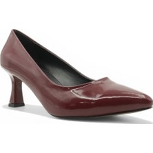 Esstii Stiletto Kadın 7 cm Topuklu Bordo Ayakkabı