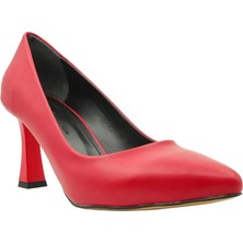 Esstii Stiletto Kadın 8 cm Topuklu Kırmızı Ayakkabı