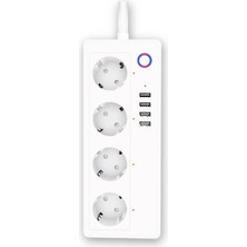 Byes Onvec BY71-106 Akıllı Grup Priz 4'lü 4 USB Wi-Fi Akım Korumalı 1.8 Metre