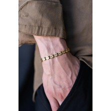 Serenite Collection Rock Altın Kaplama Bronz Bileklik