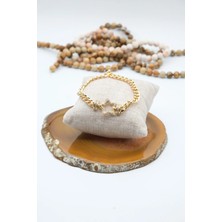 Serenite Collection Star Gold Renk Zirkon Bileklik