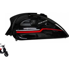 Koçak Motor Rks Azure 50 Pro Arka Yan Panel Sol Siyah