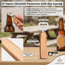 Neler Geldi Neler Açacak Ahşap Saplı Şişe Açacağı Kapak Açıcı Soda , Gazoz Açacağı Şişe Açacak 14 cm  47 Gram  Dekoratik Açacak