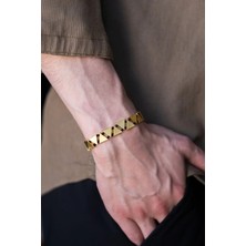 Serenite Collection Triangle Altın Kaplama Bronz Bileklik